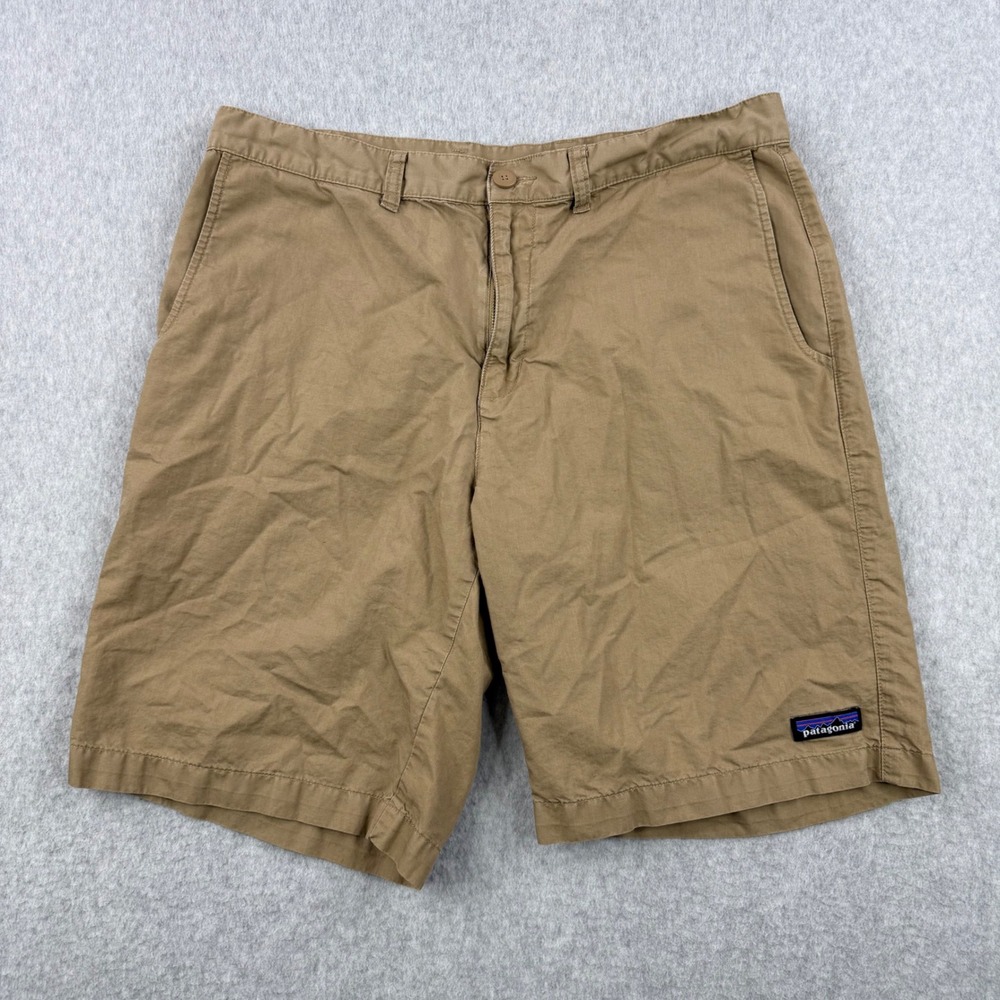 Patagonia Shorts Mens 34 Brown Lightweight Hemp Organic Cotton Hiking Outdoor
